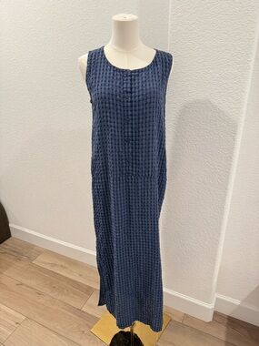 Eileen Fisher Gingham Cottage Core Vintage long dress size xs